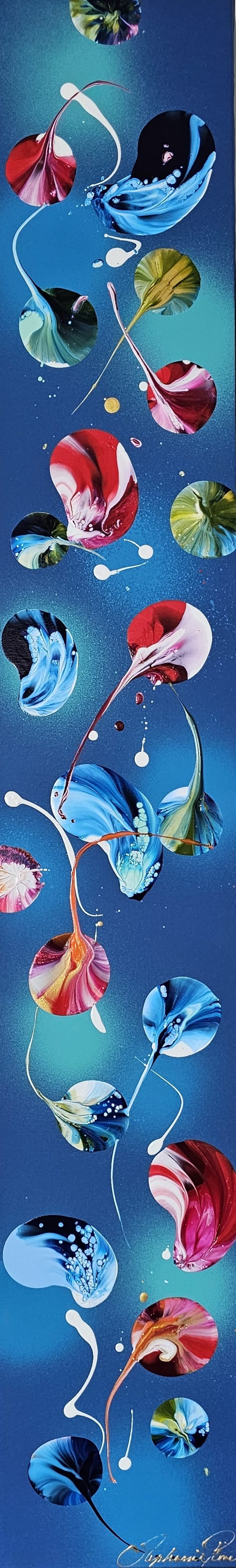 Stéphanie Rivet Oeuvre original - Peinture 48x8 Walking with you 1