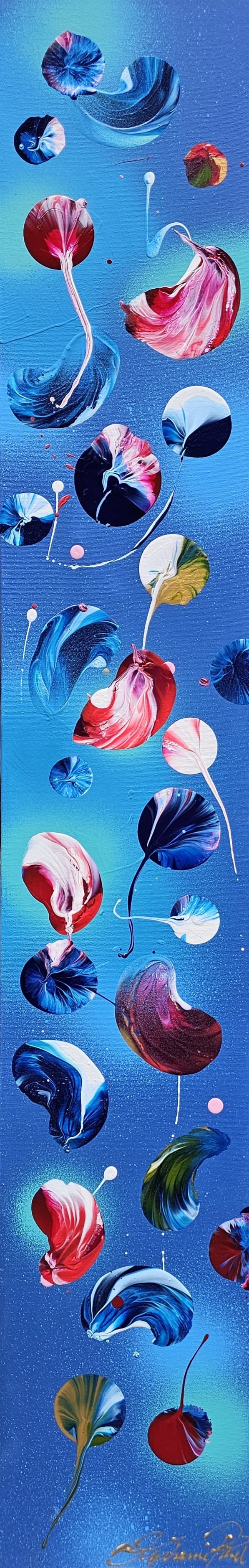 Stéphanie Rivet Oeuvre original - Peinture 48x8 Walking with you 2