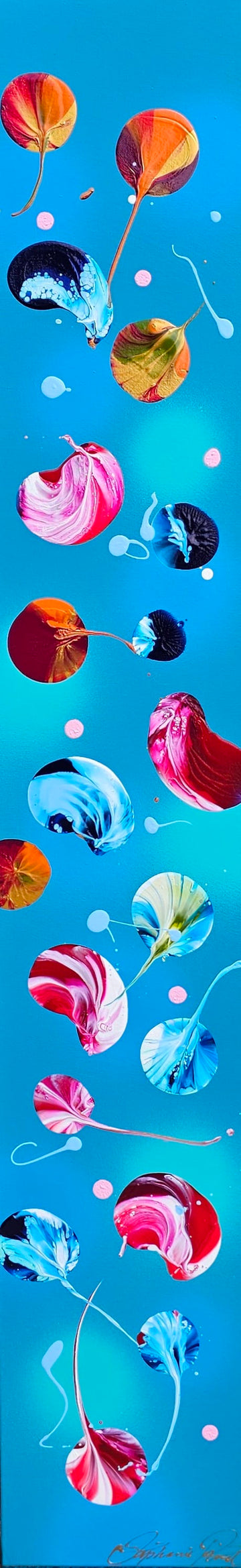 Stéphanie Rivet Oeuvre original - Peinture 48x8 Water Garden