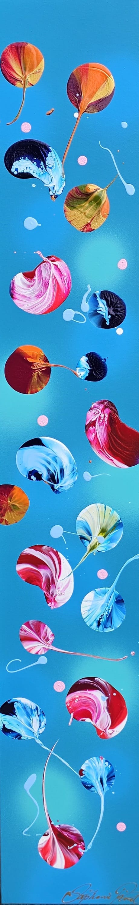 Stéphanie Rivet Oeuvre original - Peinture 48x8 Water Garden