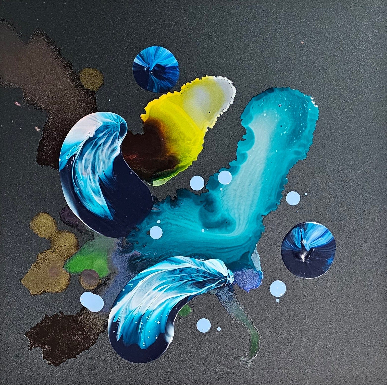 Stéphanie Rivet Oeuvre original - Techniques mixtes 12x12 Exploration papier 5924