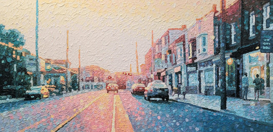 Susan Gale Oeuvre original - Peinture 24x48 Softly Still