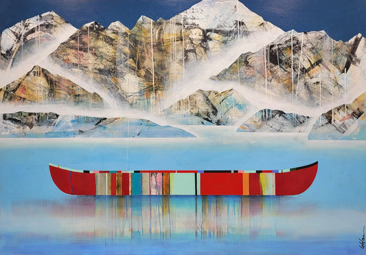 Sylvain Leblanc Oeuvre original - Peinture 42x60 Agréablement perdu… avec toi