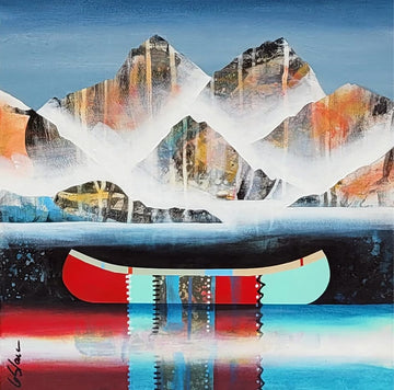 Sylvain Leblanc Oeuvre original - Peinture 16x16 Avenir