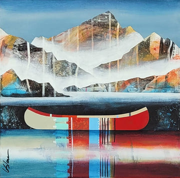 Sylvain Leblanc Oeuvre original - Peinture 16x16 Désormais