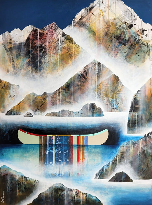 Sylvain Leblanc Oeuvre original - Peinture 48x36 Douce Mélancolie