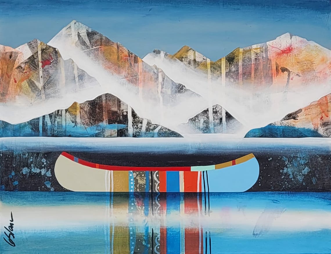Sylvain Leblanc Oeuvre original - Peinture 14x18 Le temps qui passe