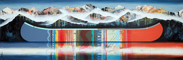 Sylvain Leblanc Oeuvre original - Peinture 24x72 Long weekend
