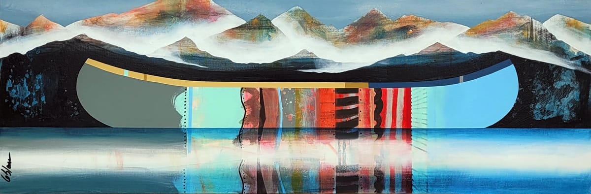 Sylvain Leblanc Oeuvre original - Peinture 12x36 Lumière du jour