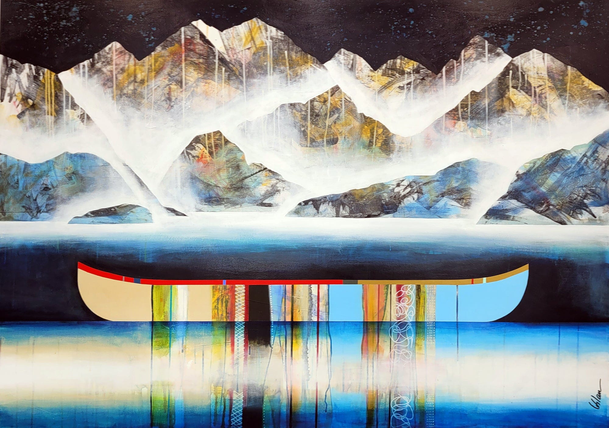 Sylvain Leblanc Oeuvre original - Peinture 42x60 Oui avec toi