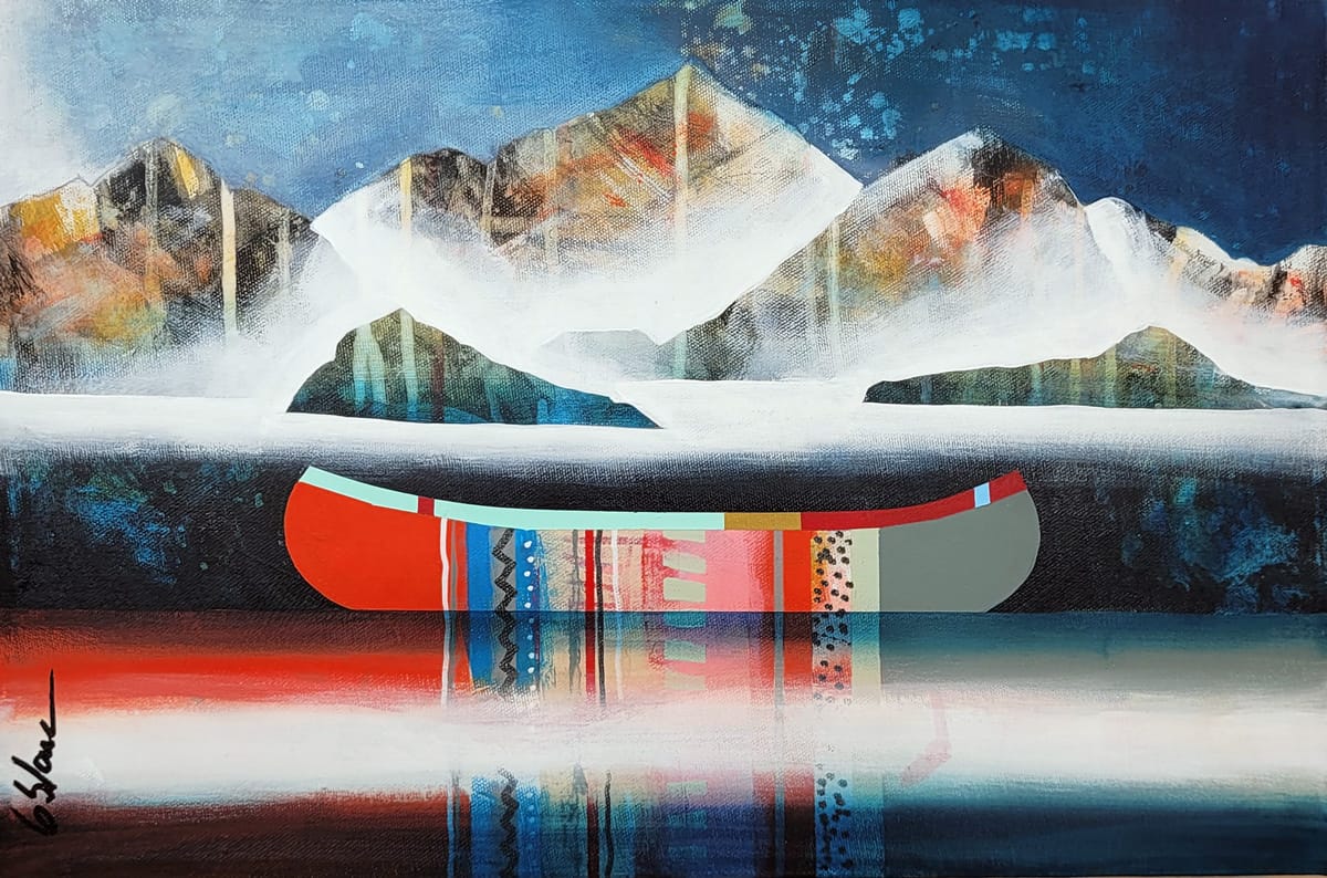 Sylvain Leblanc Oeuvre original - Peinture 12x18 Près de toi