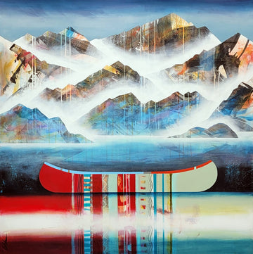 Sylvain Leblanc Oeuvre original - Peinture 40x40 Seul avec toi