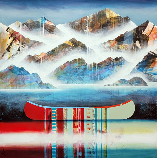 Sylvain Leblanc Oeuvre original - Peinture 40x40 Seul avec toi