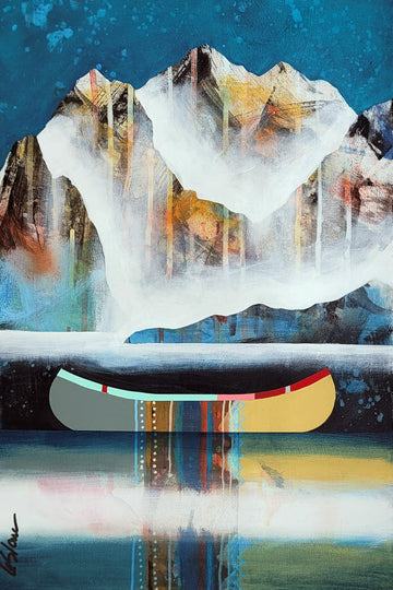 Sylvain Leblanc Oeuvre original - Peinture 18x12 Vertige