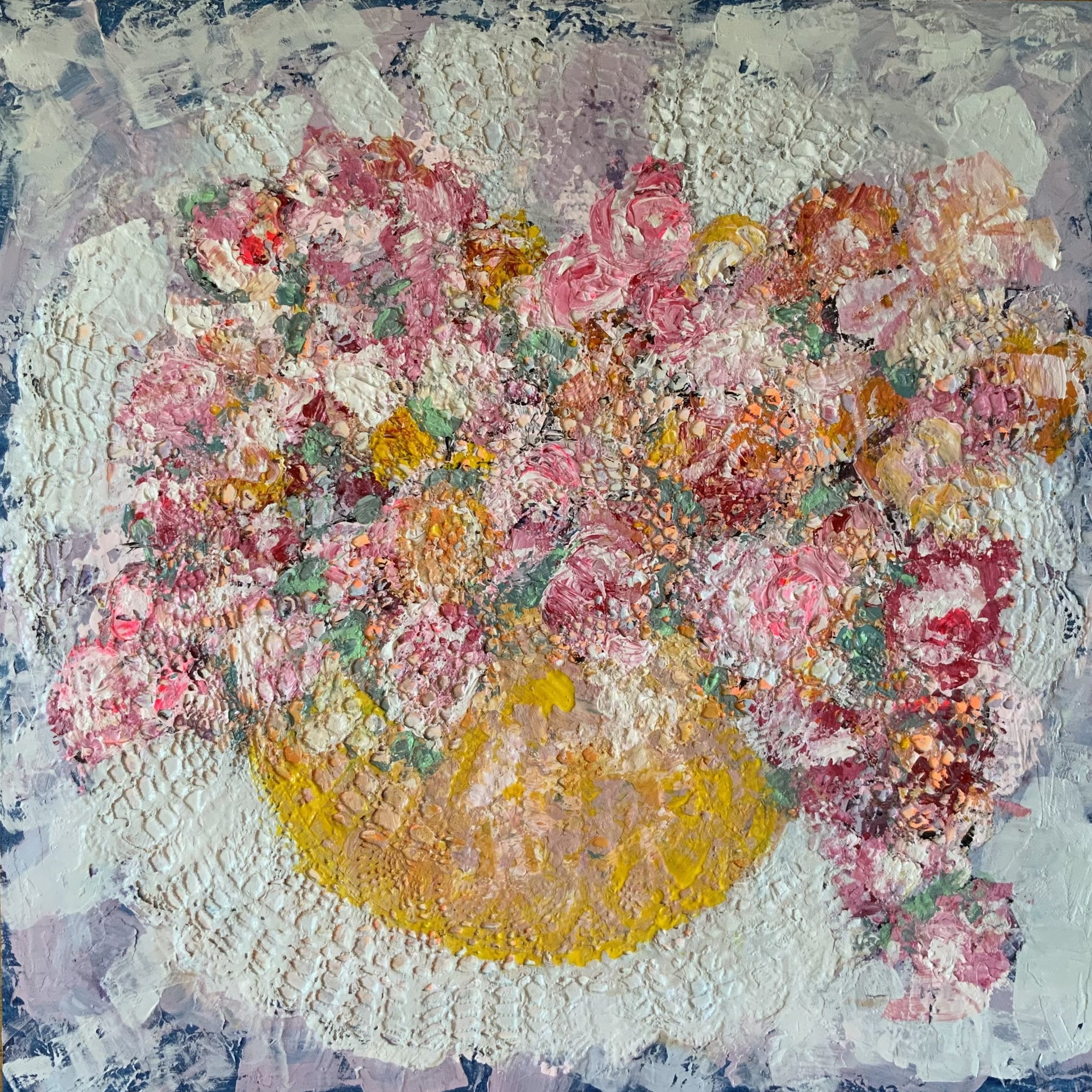 Sylvie Lajoie Oeuvre original - Peinture 24x24 C'est le bouquet