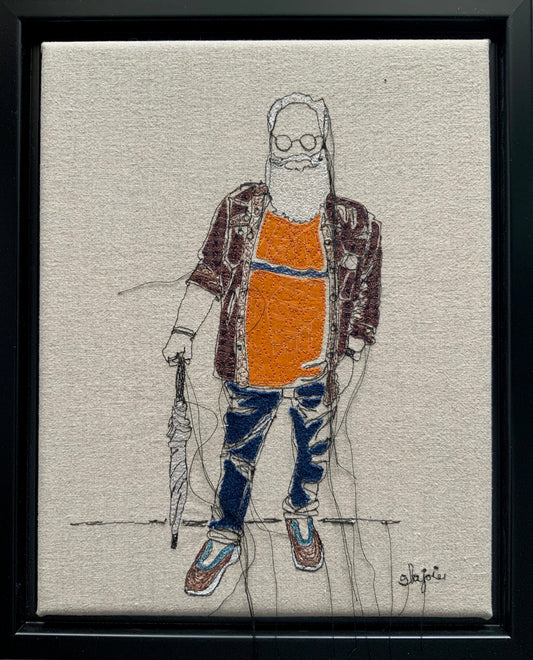 Sylvie Lajoie Oeuvre original - Techniques mixtes 14x11 Jour de pluie