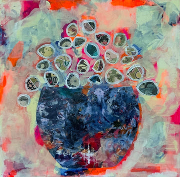 Sylvie Lajoie Oeuvre original - Techniques mixtes 14x14 Petit pot No 12