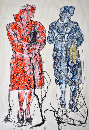 Sylvie Lajoie Oeuvre original - Techniques mixtes 20x16 Shopping
