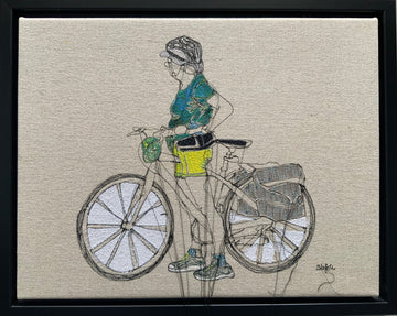 Sylvie Lajoie Oeuvre original - Techniques mixtes 14x18 Une question d’attitude