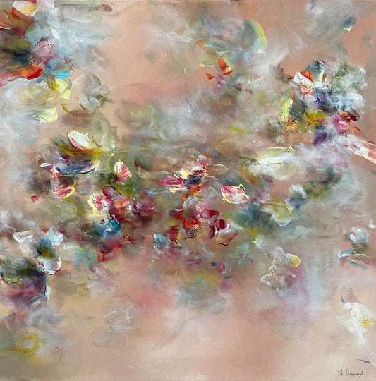 Vé Boisvert Oeuvre original - Peinture 24x24 Color Blossom