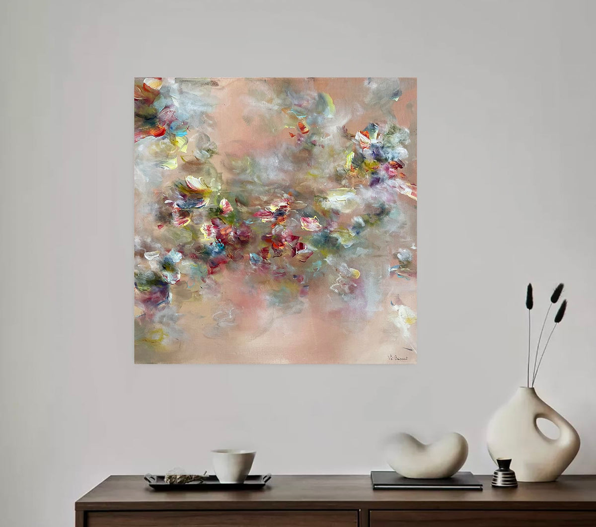 Vé Boisvert Oeuvre original - Peinture 24x24 Color Blossom