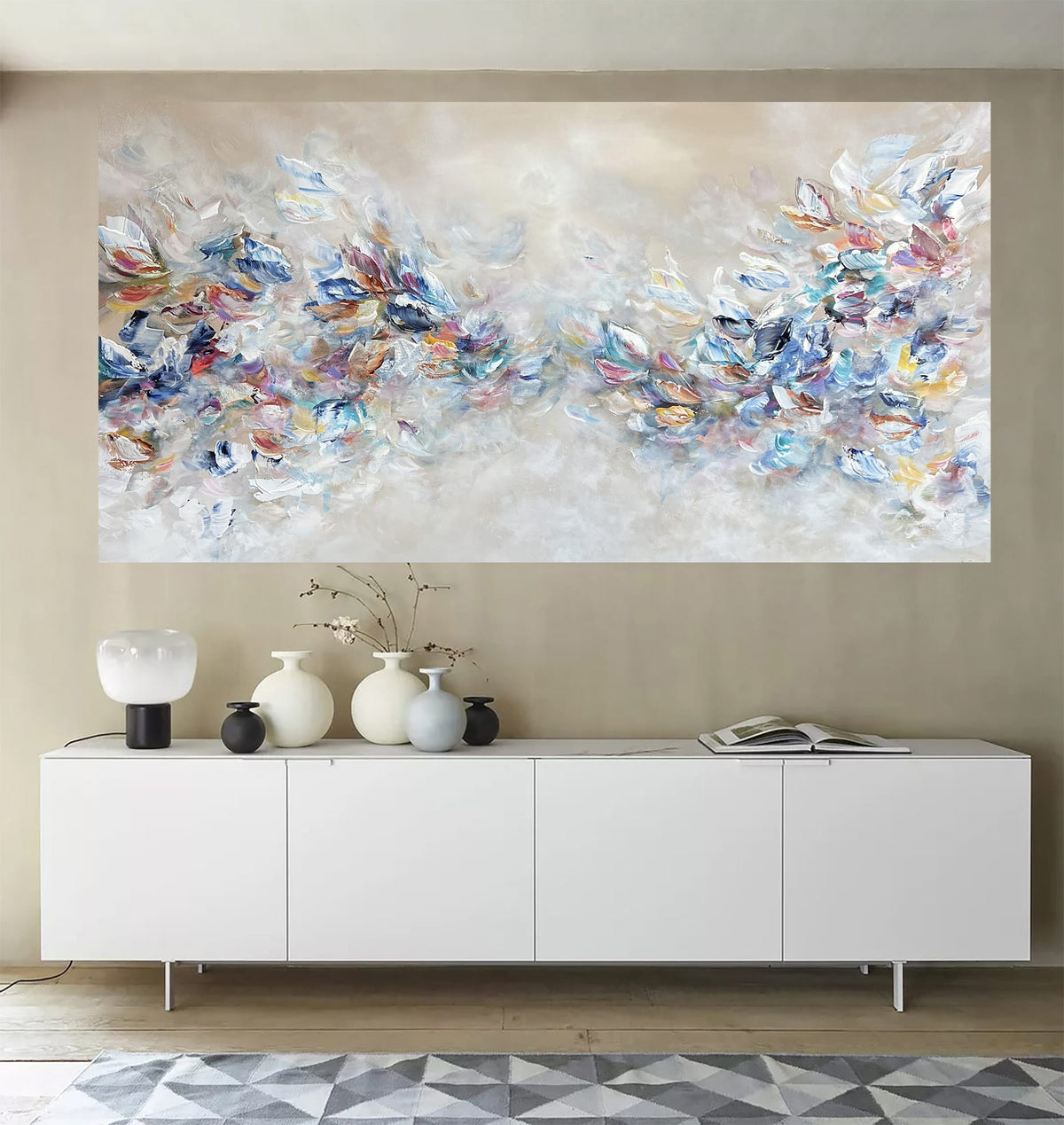 Vé Boisvert Oeuvre original - Peinture 32x60 Danser avec la vie