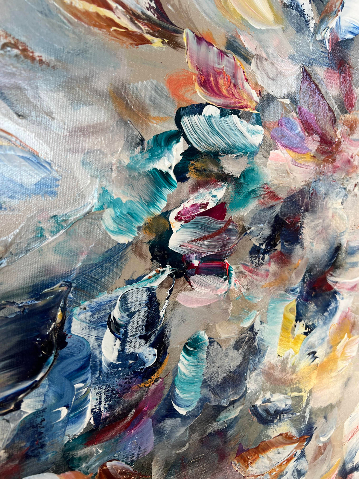 Vé Boisvert Oeuvre original - Peinture 32x60 Danser avec la vie
