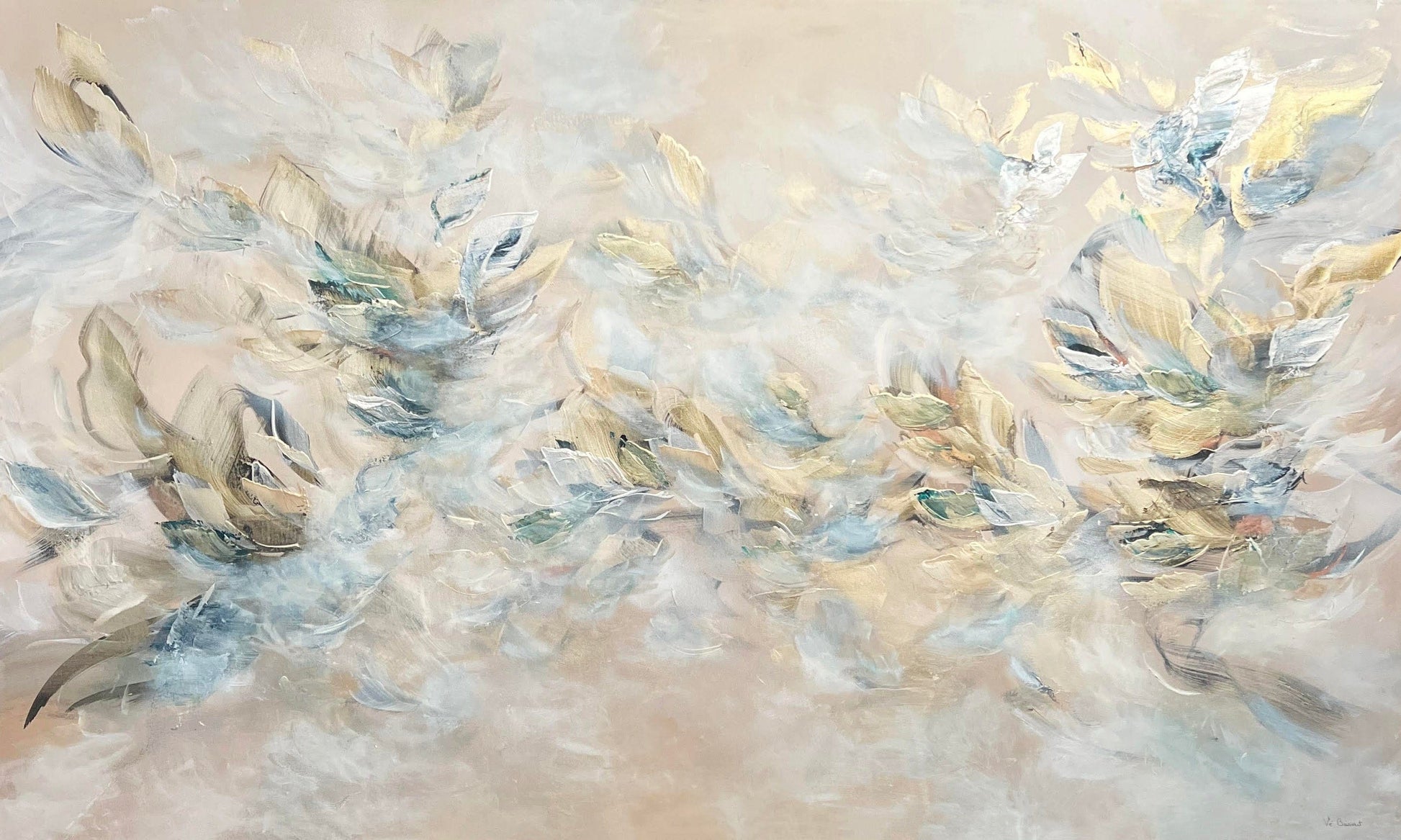 Vé Boisvert Oeuvre original - Peinture 36x60 Golden Alchemy