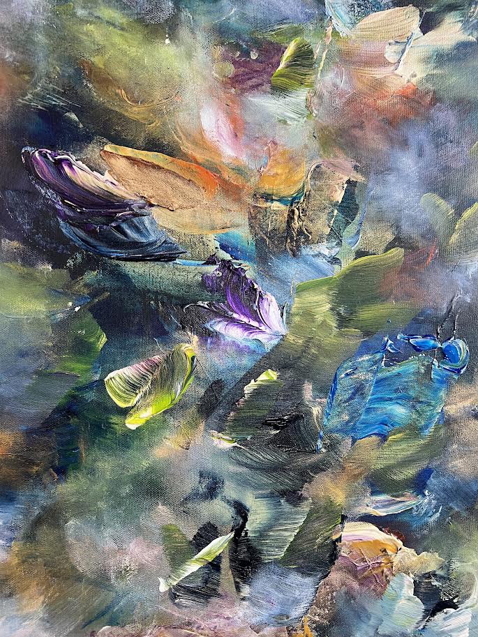 Vé Boisvert Oeuvre original - Peinture 40x60 Le luxe d'être en vie