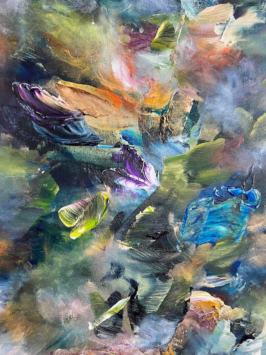 Vé Boisvert Oeuvre original - Peinture 40x60 Le luxe d'être en vie