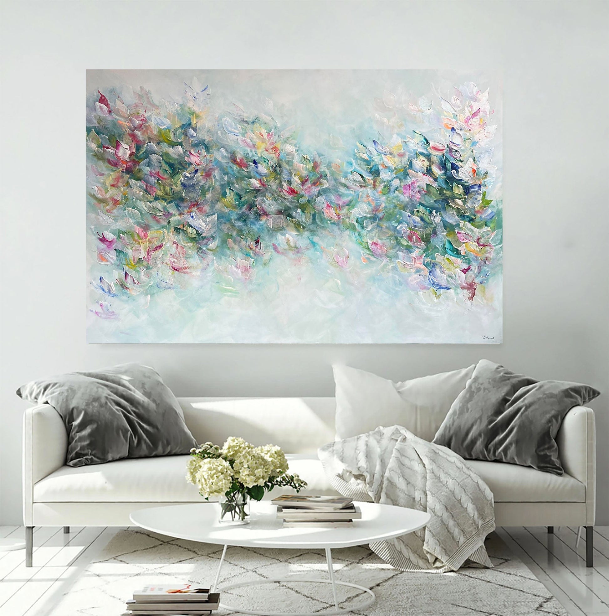 Vé Boisvert Oeuvre original - Peinture 40x60 Magic Salty Flowers