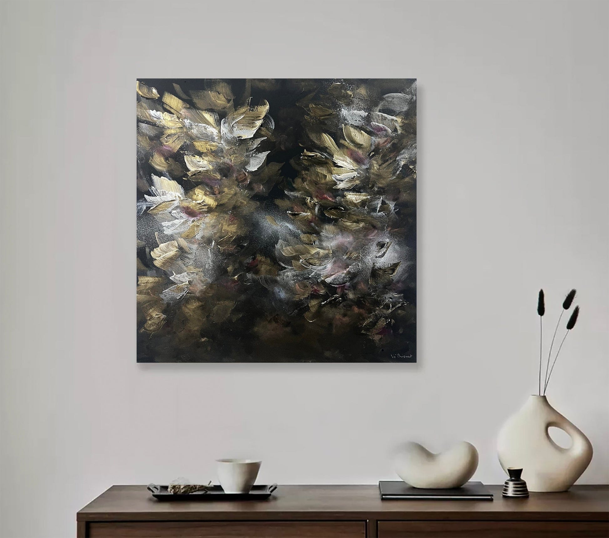 Vé Boisvert Oeuvre original - Peinture 30x30 Moonstone Diamond