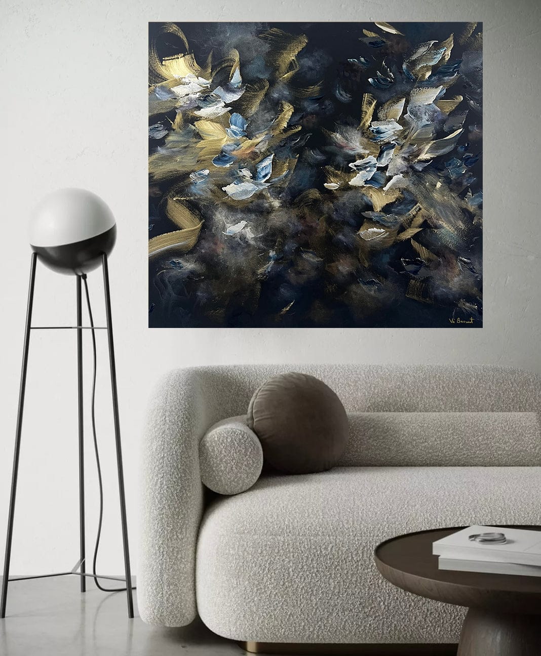 Vé Boisvert Oeuvre original - Peinture 36x40 Rebirth in the Darkness