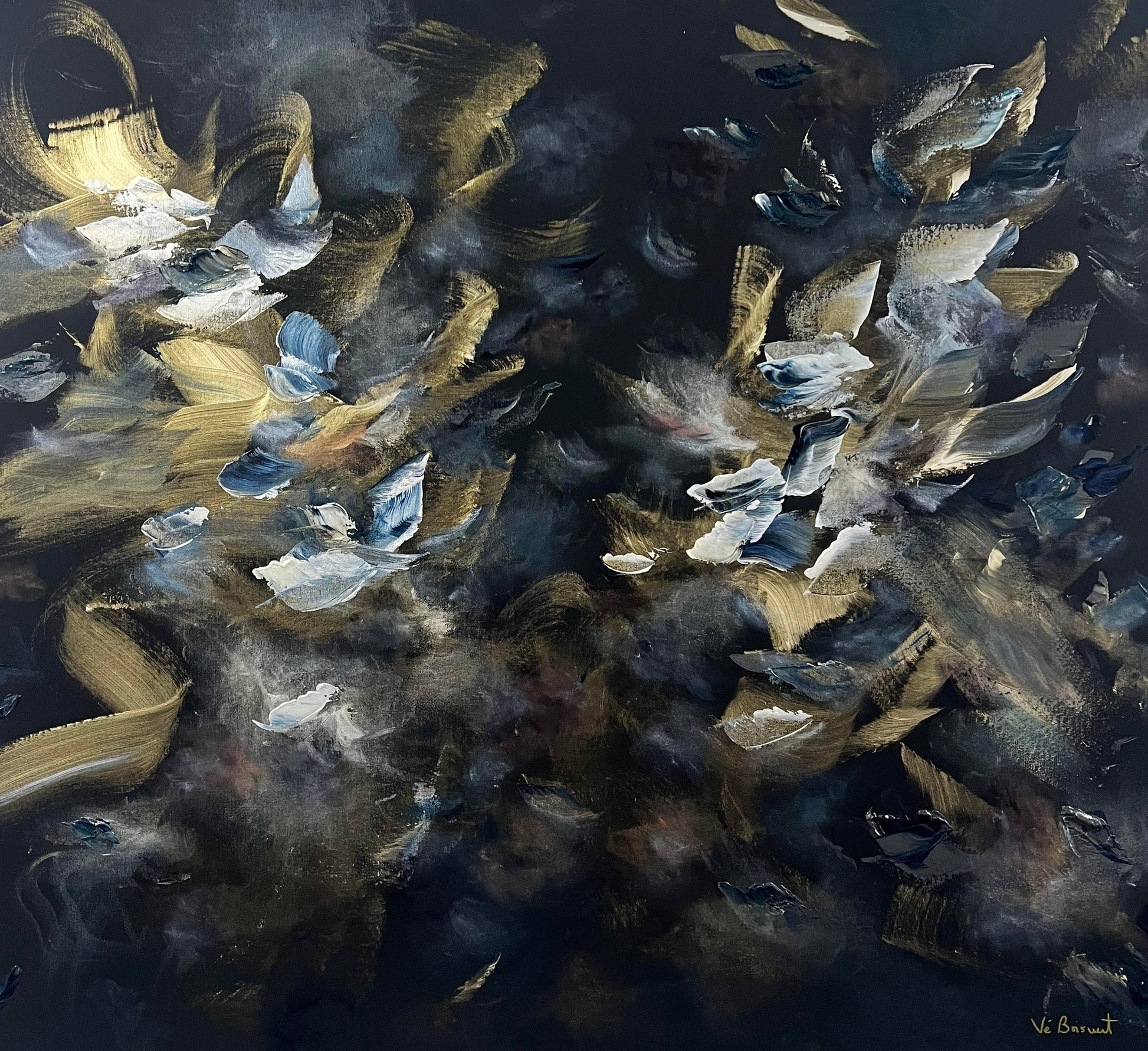 Vé Boisvert Oeuvre original - Peinture 36x40 Rebirth in the Darkness