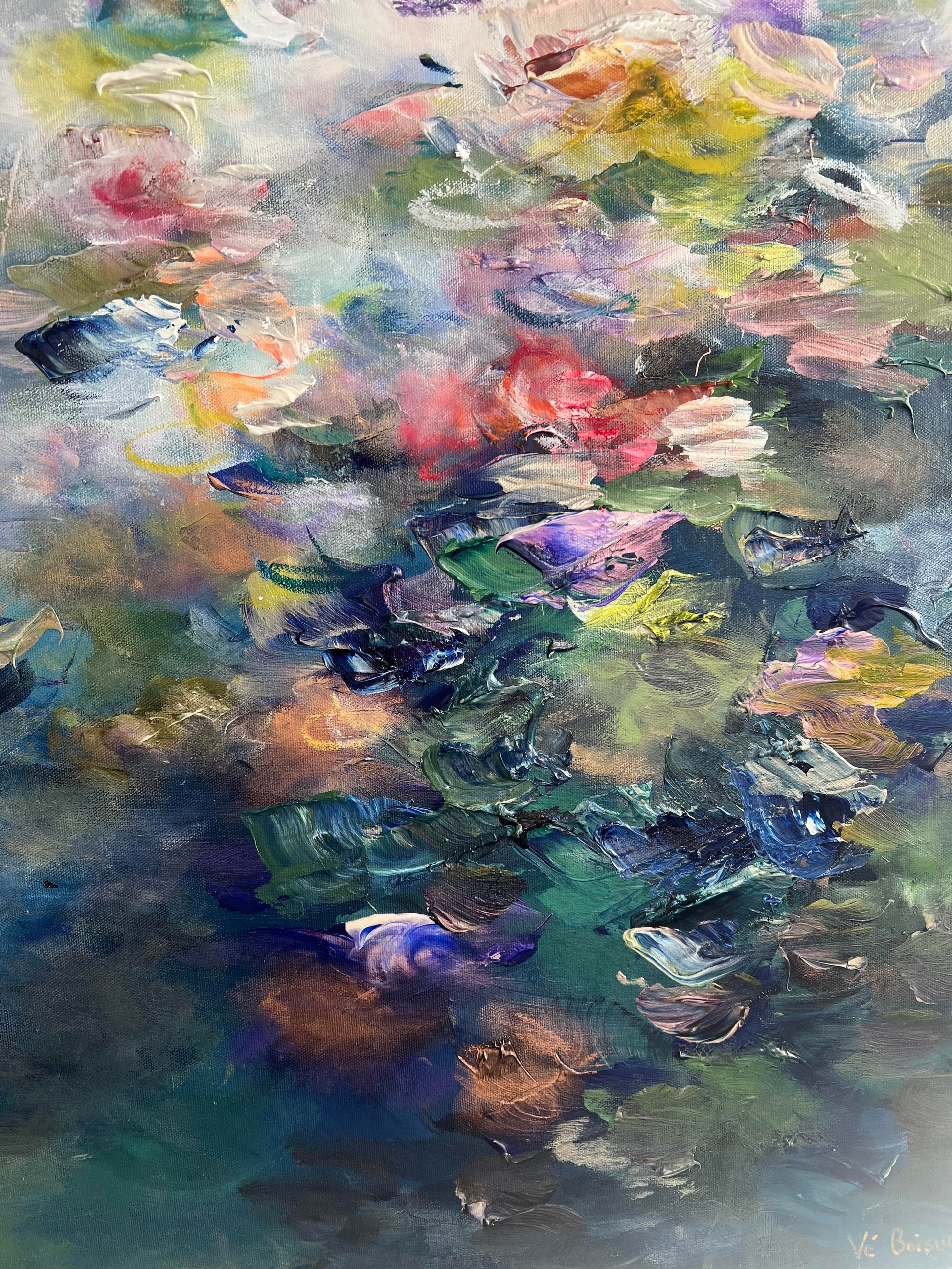 Vé Boisvert Oeuvre original - Peinture 40x60 Vie Aquatique