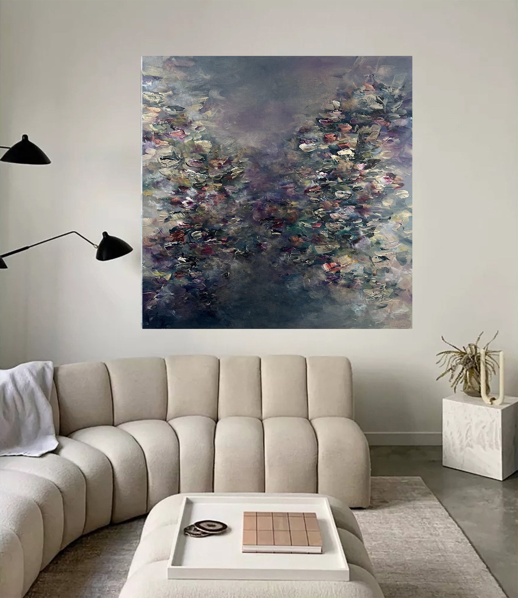 Vé Boisvert Oeuvre original - Peinture 40x40 Vie contemplative