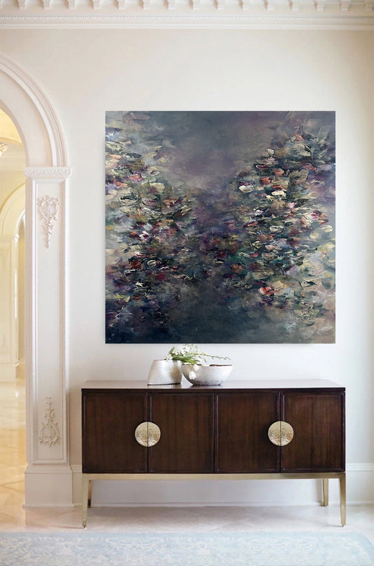 Vé Boisvert Oeuvre original - Peinture 40x40 Vie contemplative