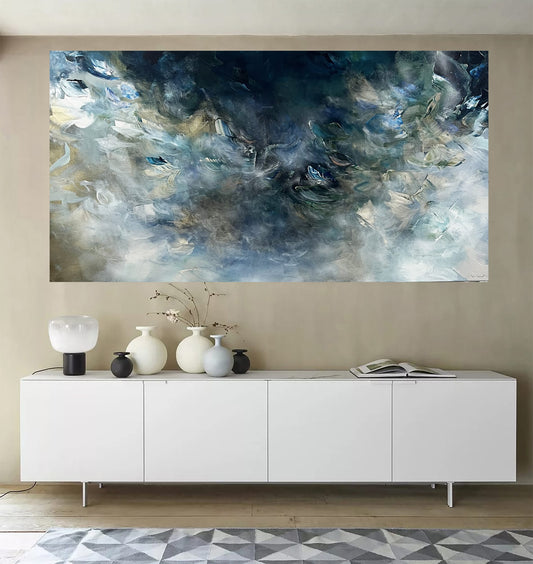 Vé Boisvert Oeuvre original - Peinture 32x60 Vivre simplement