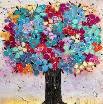 Vigo Oeuvre original - Peinture 30x30 Blossom Tree No2