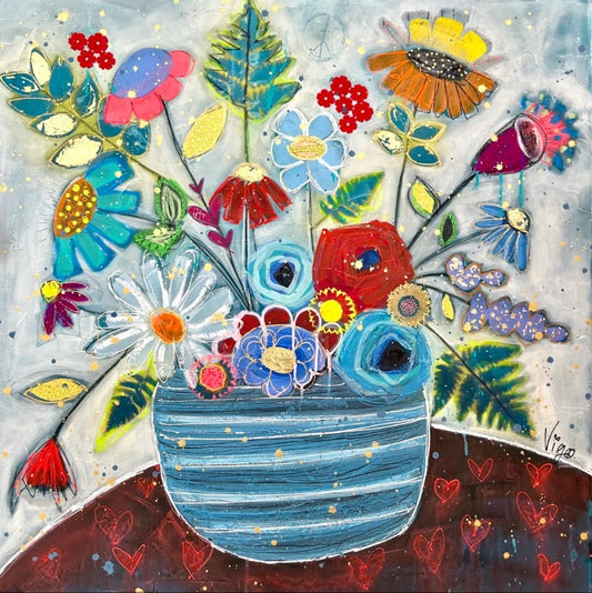 Vigo Oeuvre original - Peinture 36x36 La beauté du monde
