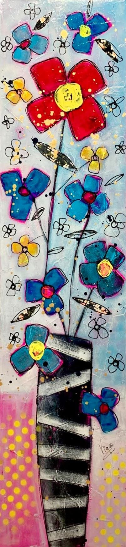 Vigo Oeuvre original - Peinture 48x12 La folie de nous