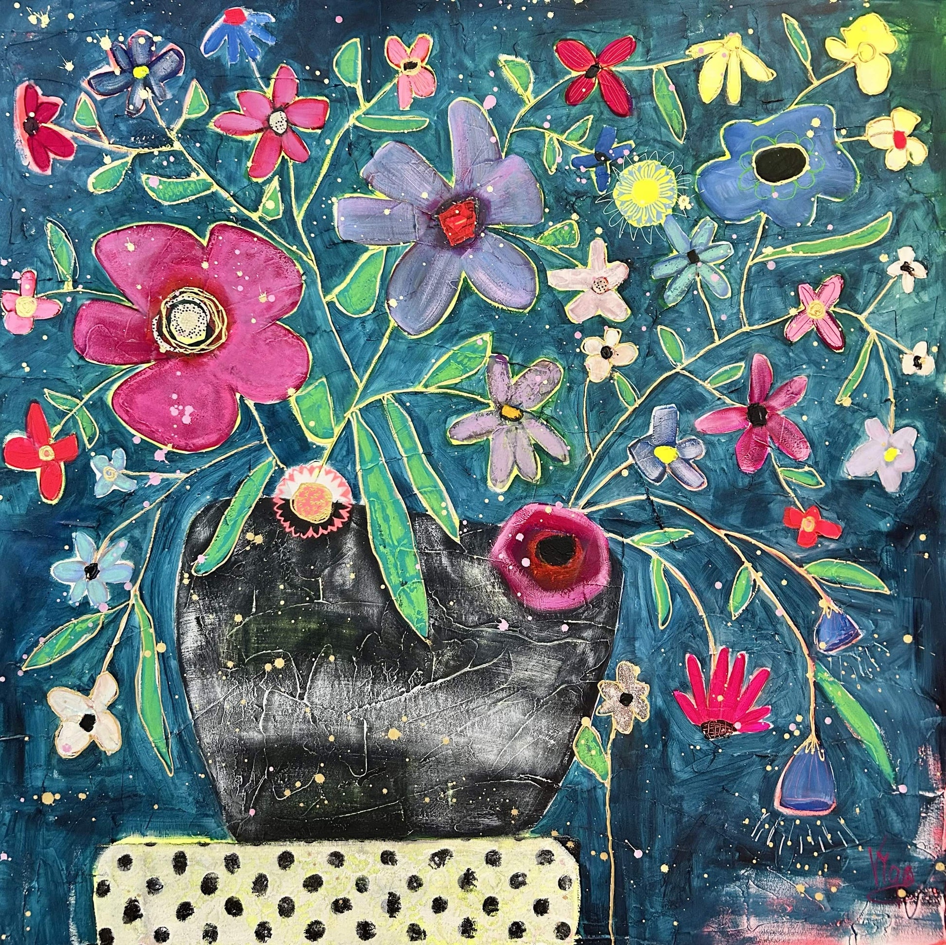 Vigo Oeuvre original - Peinture 36x36 Lean on Me