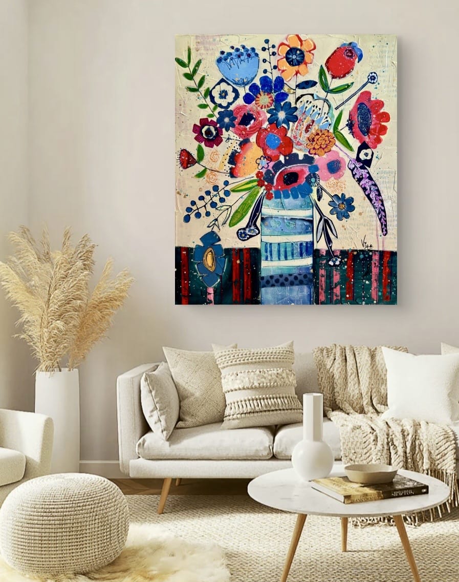 Vigo Oeuvre original - Peinture 36x30 Let's Celebrate